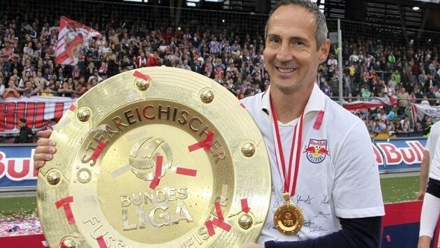 Der 45-jährige Adi Hütter führte die Bullen als erster österreichischer Trainer zum Titel. (Bild: Andreas Tröster)
