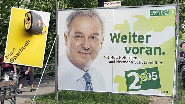 Der steirische ÖVP-Chef Hermann Schützenhöfer hadert mit der Abschaffung des Bankgeheimnisses. (Bild: APA/HANS KLAUS TECHT, APA/ERWIN SCHERIAU)