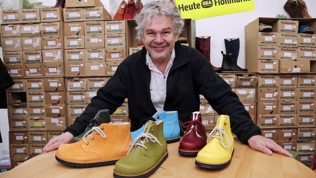Der Waldviertler Schuhfabrikant Heini Staudinger tritt bei der Bundespräsidentschaftswahl an. (Bild: Klemens Groh)