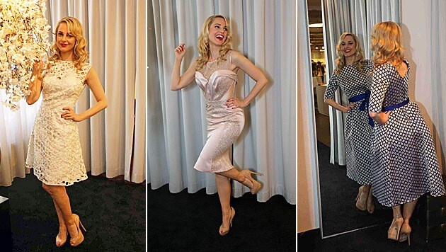 Jedes Kleid von Silvia Schneider trägt einen Namen einer Stilikone der 40er -und 50er-Jahre. (Bild: Starpix/Alexander Tuma)