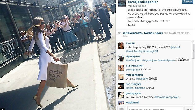 Sarah Jessica Parker macht ihren Fans Hoffnung auf einen dritten "Sex and the City"-Film. (Bild: instagram.com)