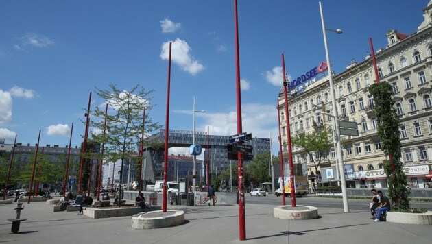 Der umstrittene Brodaplatz beim Westbahnhof (Bild: Peter Tomschi)