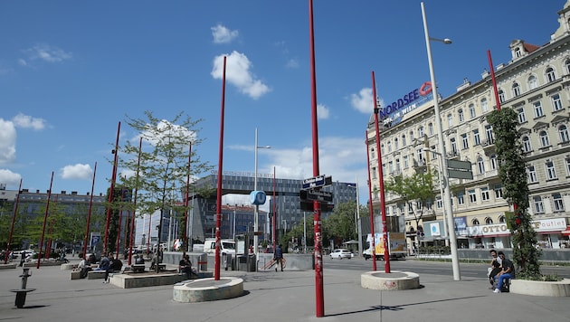 Der umstrittene Brodaplatz beim Westbahnhof (Bild: Peter Tomschi)