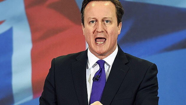 Der britische Premier David Cameron kämpft mit der großen EU-Skepsis in seinem Land. (Bild: APA/EPA/ANDY RAIN, krone.at-Grafik)