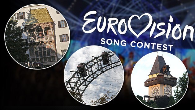 Song Contest 2015: Graz, Innsbruck und Wien sind noch im Rennen. (Bild: EBU, Jürgen Radspieler, Christof Birbaumer, Andreas Schiel)