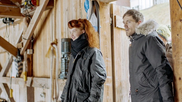 Überraschung im Altausseer Bootshaus für das norwegische Duo Morland und Debrah Scarlett. (Bild: ORF/Gebhardt Productions)