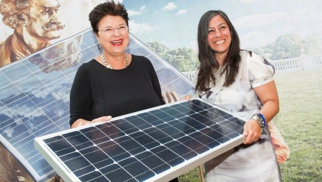 Warben für das Solarkraftwerks-Projekt: Vizebürgermeisterinnen Renate Brauner und Maria Vassilakou (Bild: PID/David Bohmann)