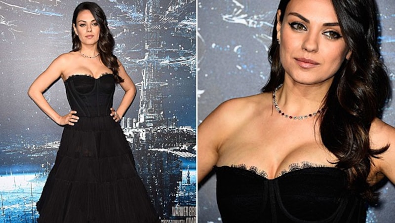 Mila Kunis freut sich über ihre neue Oberweite. (Bild: AFP)