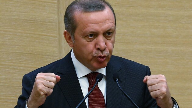 Die türkische Regierung und Präsident Erdogan üben heftige Kritik am EU-Parlament. (Bild: AP)