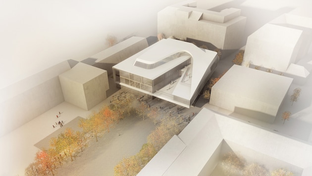 Das neue Gebäude "Future Art Lab" der Universität für Musik und darstellende Kunst. (Bild: Tomaselli Visual Sensations)