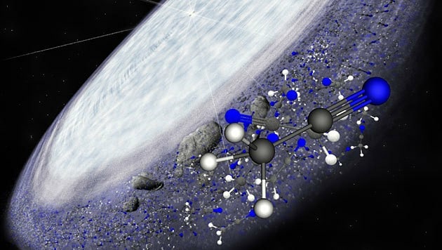 Künstlerische Illustration der protoplanetaren Scheibe um den Stern MWC 480 (Bild: B. Saxton (NRAO/AUI/NSF))