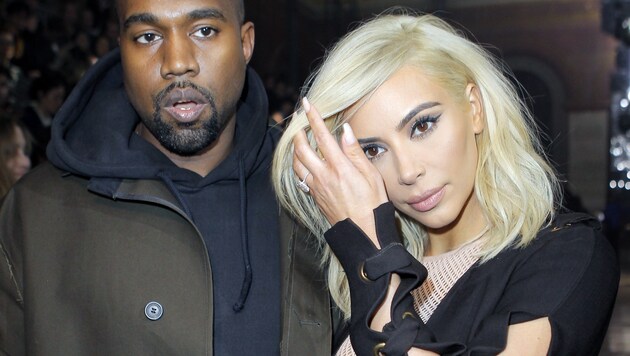 Kanye West und Kim Kardashian (Bild: AP)