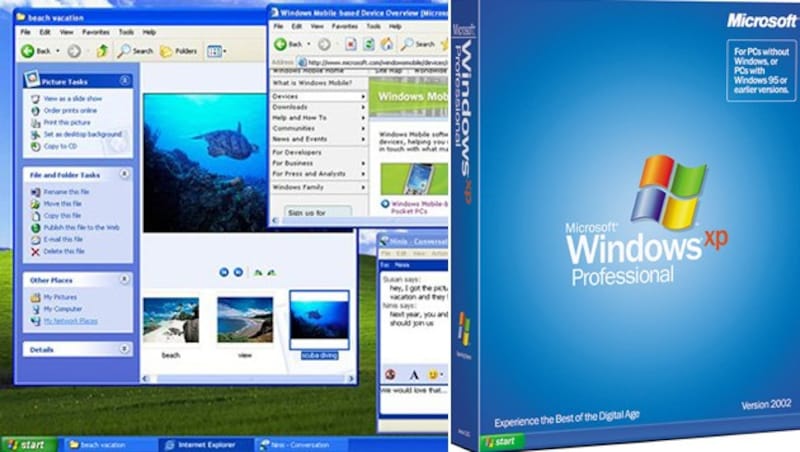 Nutzerliebling: Das auf Windows 2000 basierende Windows XP von 2001 ist auch heute noch verbreitet. (Bild: Microsoft)