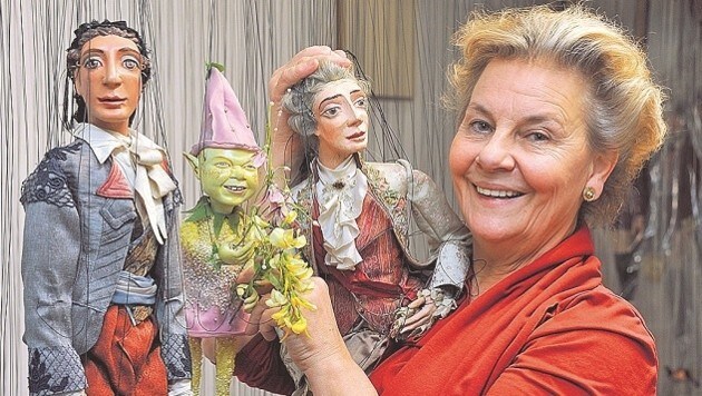 Barbara Heuberger vom Salzburger Marionettentheater freut sich auf die Eröffnung. (Bild: Wolfgang Weber)
