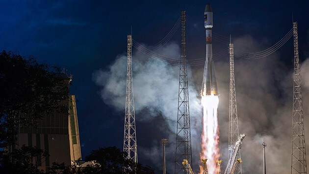 Der Start der Galileo-Satelliten an Bord einer "Sojus"-Rakete (Bild: APA/EPA/S. Martin/CNES/CSG)