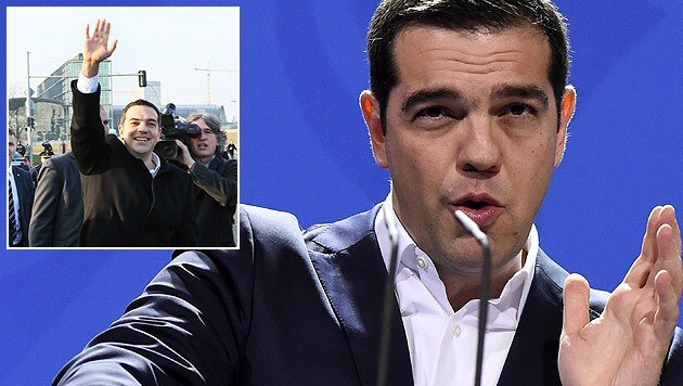 Griechenlands Premier zeigte sich gar nicht ängstlich in der "Höhle des Löwen". (Bild: AFP)