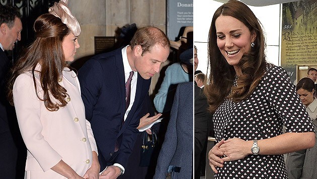 Herzogin Catherine und Prinz William erwarten ihr zweites Kind. (Bild: AP)