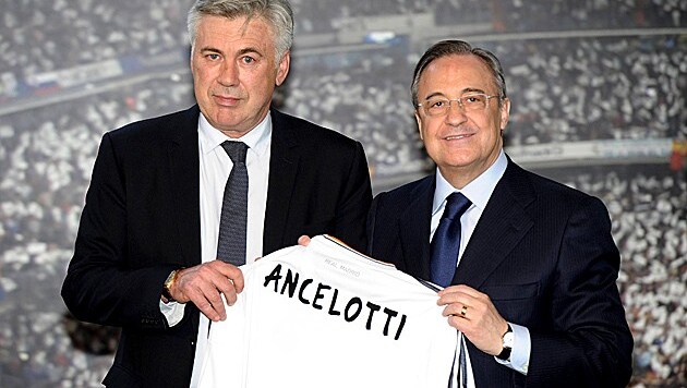 Carlo Ancelotti und Florentino Perez (Bild: GEPA)