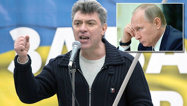 Mit Boris Nemzows Ermordung wurde der prominenteste Kritiker von Kremlchef Putin ausgeschaltet. (Bild: AP)