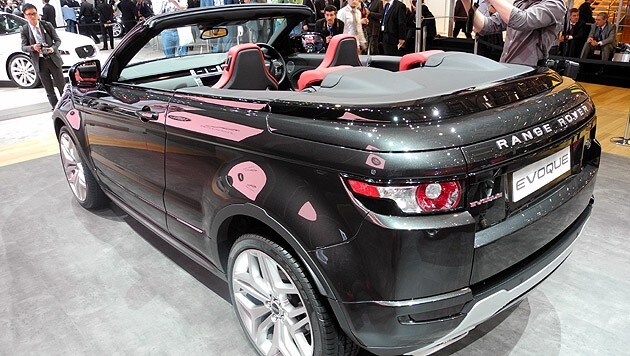 Die Cabrioversion des Range Rover Evoque wurde als Concept auf dem Genfer Salon 2012 präsentiert. (Bild: Stephan Schätzl)