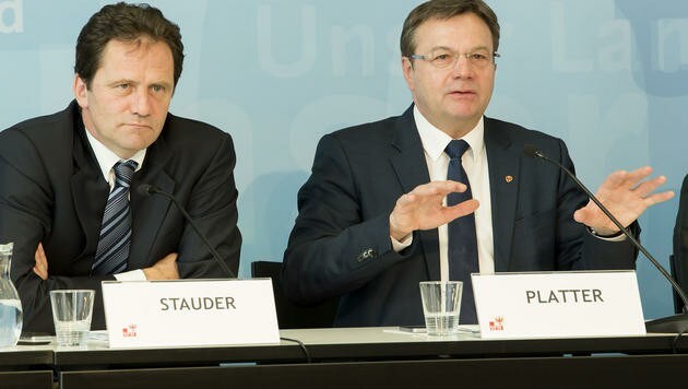 LH Günther Platter und Hypo-Bank-AR-Chef Wilfried Stauder. (Bild: Sarah Peischer)