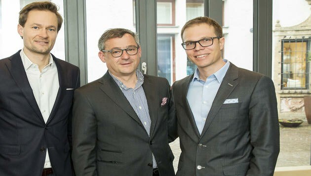 Innenstadtverein: Markus Wopfner, Obmann Thomas Hudovernik und Ulrich Miller (v. li.). (Bild: Sarah Peischer)