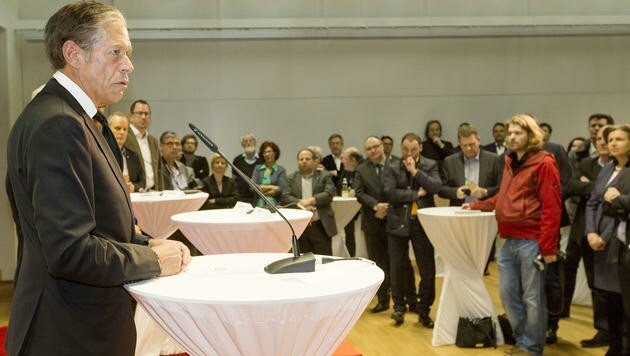 Der alte und neue WK-Präsident Jürgen Bodenseer kam mit dem Wirtschaftsbund auf 77 Prozent. (Bild: Sarah Peischer)
