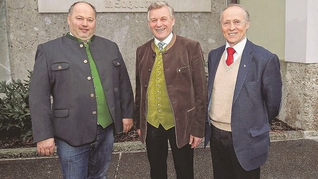 Die Spitzenkandidaten bei der LWK-Wahl Georg Eßl, Franz Eßl und Robert Zehentner (von links) (Bild: Markus Tschepp)