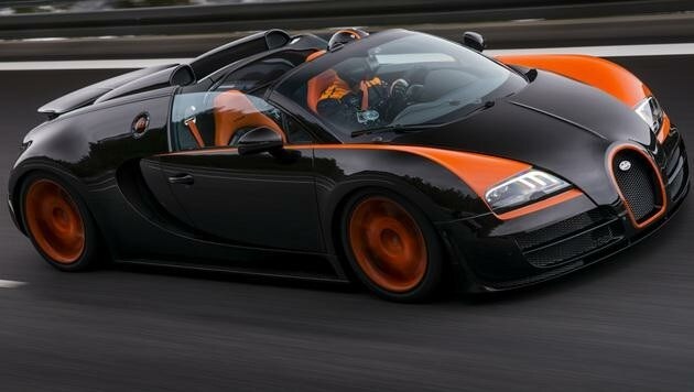 Dieser Bugatti Veyron Grand Sport Vitesse stellte 2013 den Vmax-Rekord für Serienroadster auf. (Bild: Bugatti)