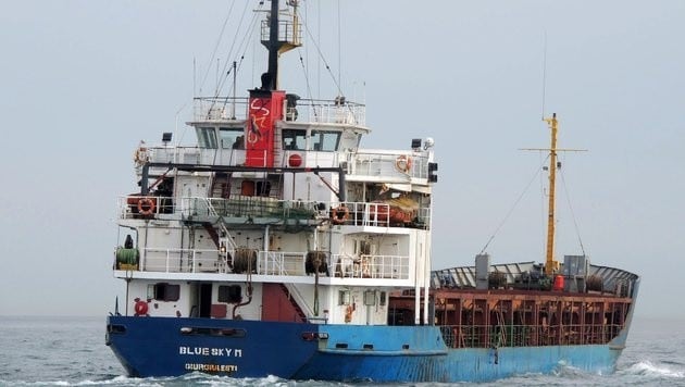 Erst am 31. Dezember hatte die italienische Marine den führerlosen Frachter "Blue Sky M" geborgen. (Bild: APA/EPA/DIETMAR HASENPUSCH)