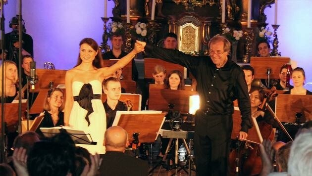 Valentina Nafornita und Günter Seifert bei den "Philharmonischen Klängen" (Bild: kultur-land-leben.at)