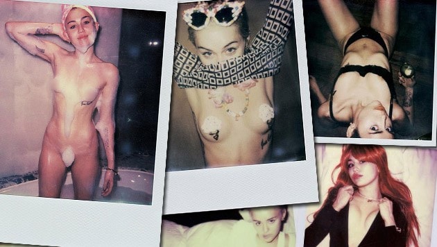 Auf Instagram versorgt Miley ihre Fangemeinde mit pikanten Fotos. (Bild: instagram.com/mileycyrus, instagram.com/vmagazine)