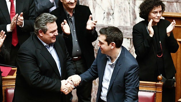 Die Mehrheit im Parlament ist auf der Seite von Ministerpräsident Alexis Tsipras. (Bild: AP)