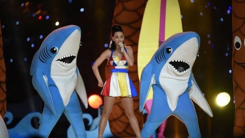 Katy Perry lieferte eine fetzige Halbzeitshow. (Bild: AFP/TIMOTHY A. CLARY)