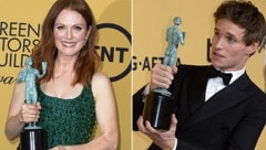 Julianne Moore und Eddie Redmayne wurden mit einem SAG Award ausgezeichnet. (Bild: APA/EPA/PAUL BUCK)