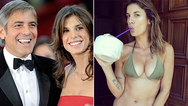18 Monate waren George Clooney und Elisabetta Canalis liiert. (Bild: PAUL BUCK/EPA/picturedesk.com, instagram.com/elisabettacanalis)