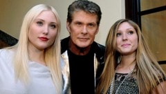 Hayley mit Schwester Taylor Ann und Vater David Hasselhoff (Bild: APA/Herbert Pfarrhofer)