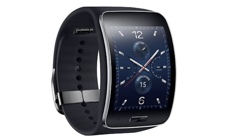 Nicht rund, sondern rechteckig präsentiert sich Samsungs Gear S. (Bild: Samsung)