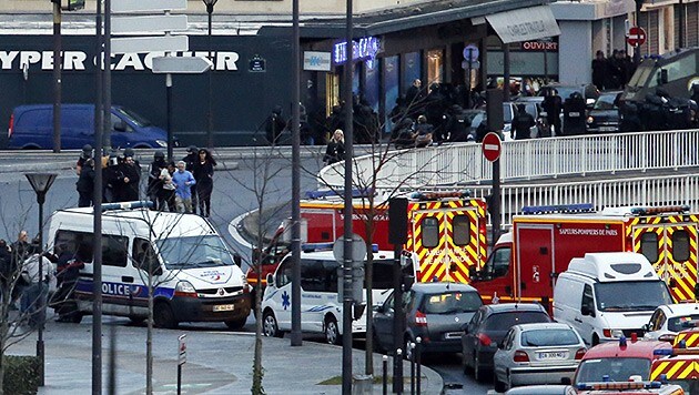 Bei einem Angriff in einem jüdischen Supermarkt wurden vier Geiseln und der Attentäter getötet. (Bild: AFP)
