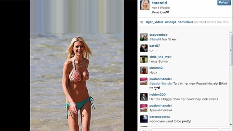 Tara Reid ist erschreckend dürr. (Bild: instagram.com/tarareid)