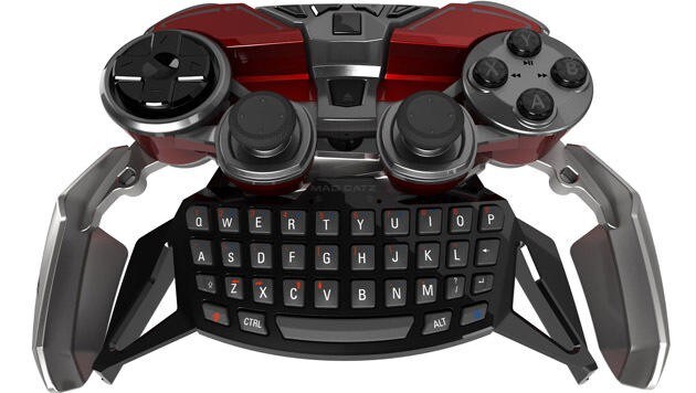 Das 300-Dollar-Gamepad kann mit einer Ansteck-Tastatur aufgerüstet werden. (Bild: Mad Catz)