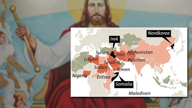 Rund 100 Millionen Christen sind weltweit von Verfolgung bedroht (Bild: AP, APA)