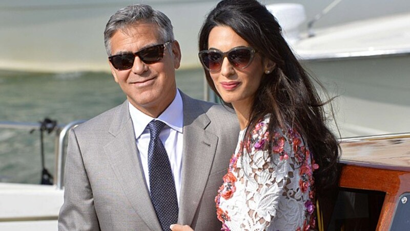 Die Stimmung zwischen Jolie und George Clooneys Ehefrau Amal soll auch angespannt sein. (Bild: AFP)