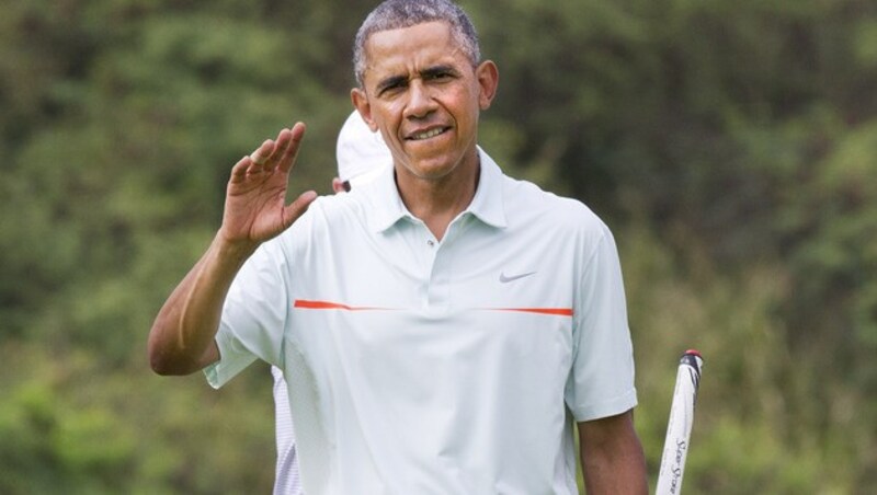 Der frühere US-Präsident Obama ist ein leidenschaftlicher Hobby-Golfer. (Bild: AP)