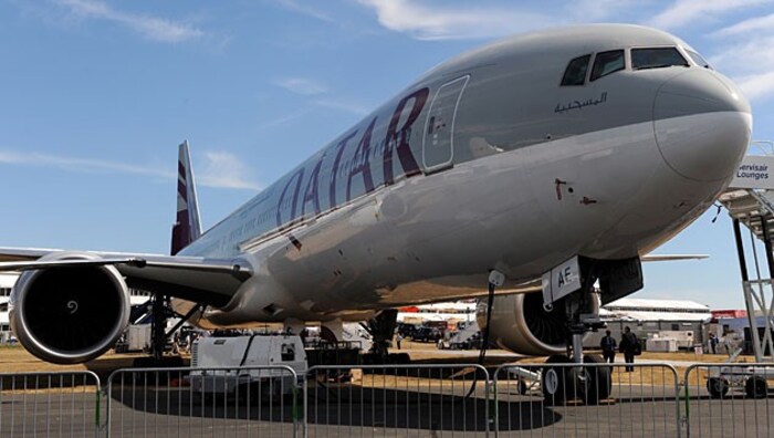 Eine Boeing 777 der Qatar Airways