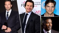 Ben Affleck, Mark Wahlbergs, Ashton Kutcher und Jamie Foxx verraten ihre Ängste. (Bild: AP, AFP)