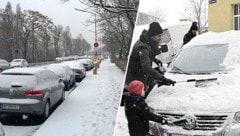 Die Bundeshauptstadt war bereits ab dem frühen Vormittag von einer Schneedecke überzogen. (Bild: Martin Kallinger, APA/HERBERT P. OCZERET)