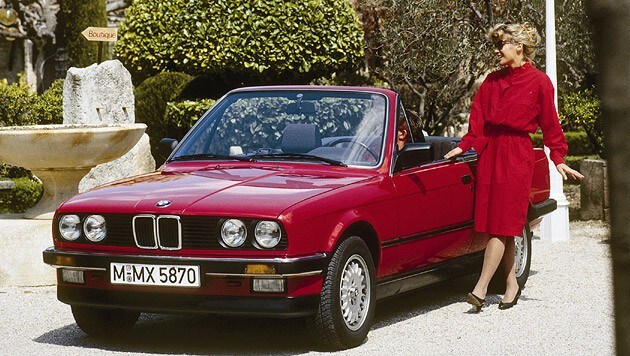 Völlig neu waren die bügelfreien viersitzigen Vollcabrios wie der BMW 325i, hier ein Bild von 1986. (Bild: Hersteller)
