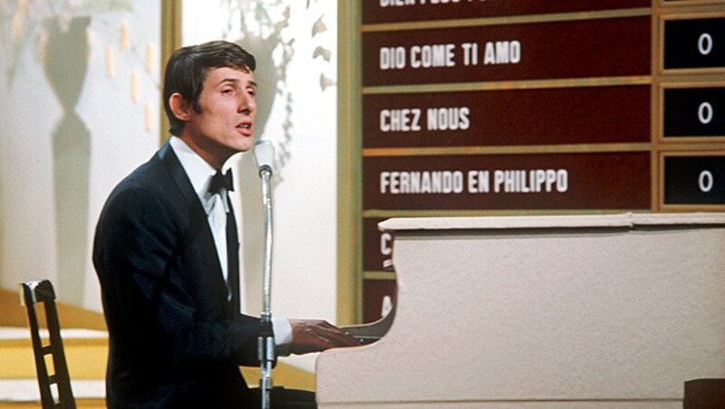 Beim Grand Prix d'Eurovision de la Chanson 1966 in Luxemburg belegte er Platz 1 mit "Merci Chérie". (Bild: APA/dpa)