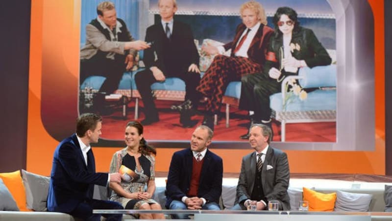 Hermann Maier und Katharina Witt erinnerten sich an das Zusammentreffen mit Michael Jackson. (Bild: ZDF)